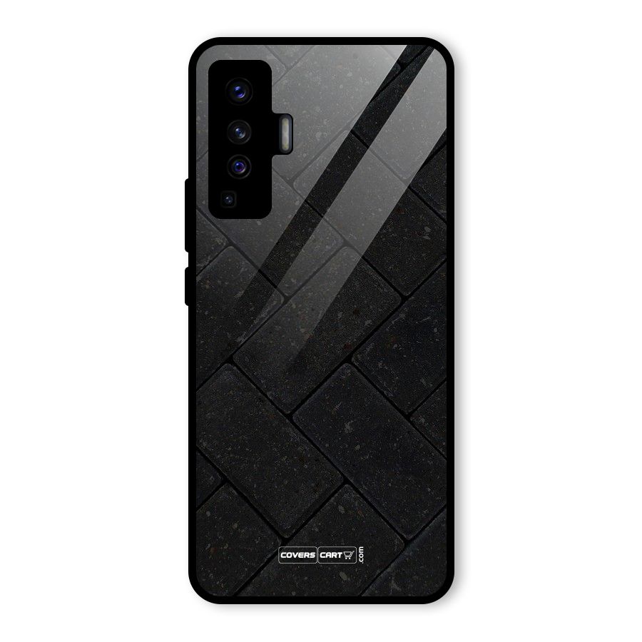 Bricks Pattern Glass Back Case for Vivo X50