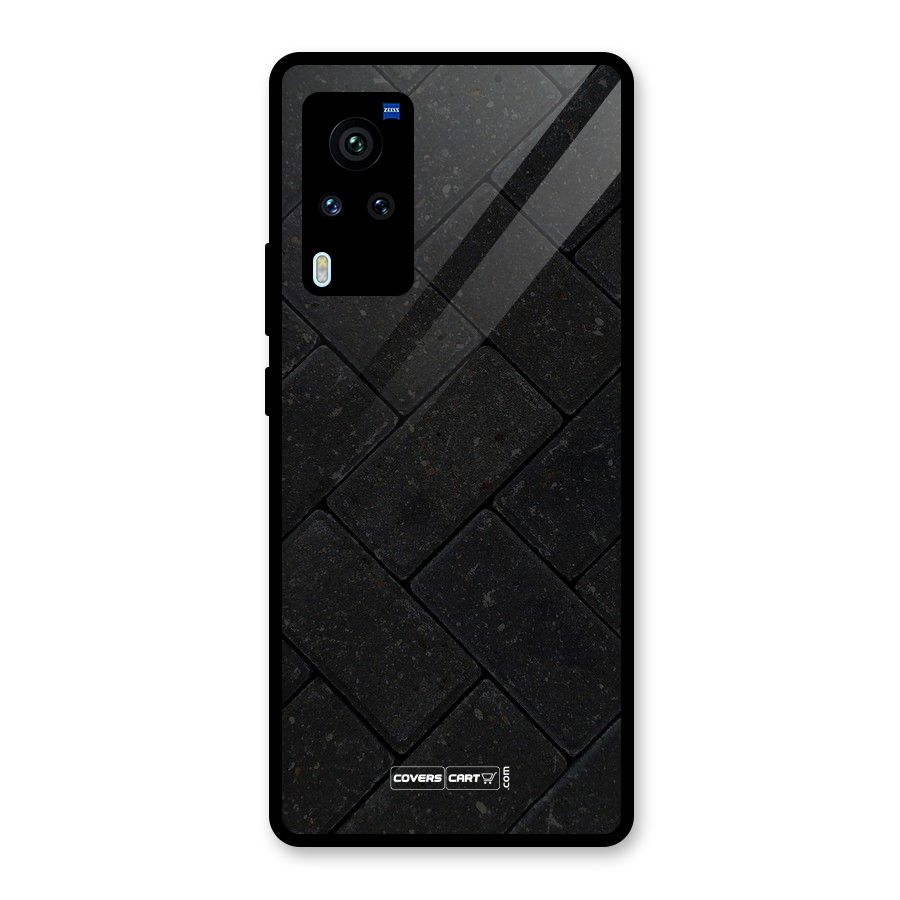 Bricks Pattern Glass Back Case for Vivo X60 Pro