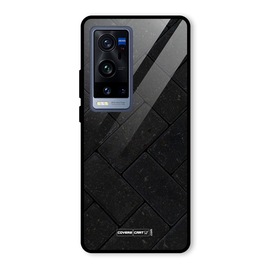 Bricks Pattern Glass Back Case for Vivo X60 Pro Plus