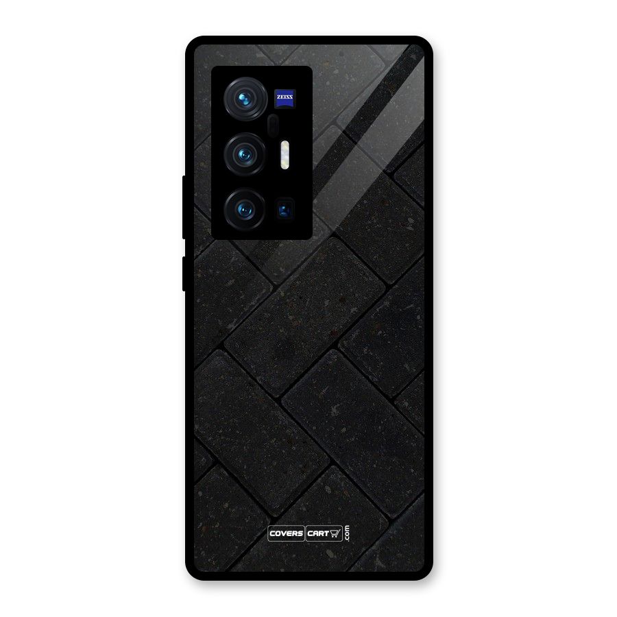 Bricks Pattern Glass Back Case for Vivo X70 Pro Plus