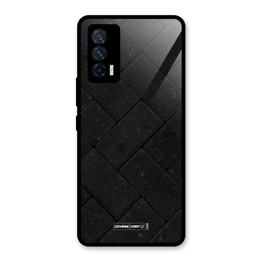 Bricks Pattern Glass Back Case for Vivo iQOO 7 5G