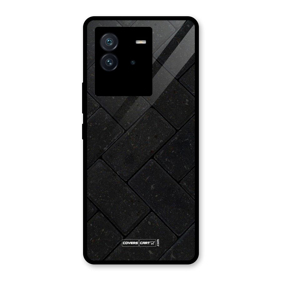 Bricks Pattern Glass Back Case for Vivo iQOO Neo 6 5G
