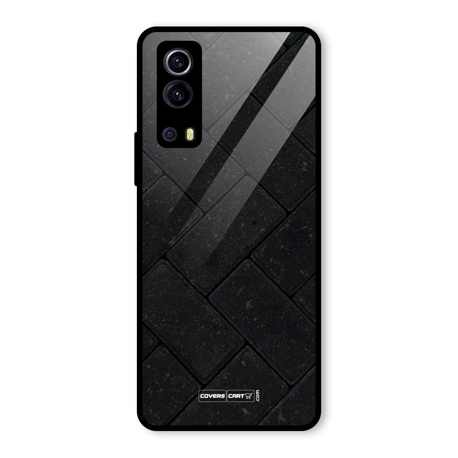 Bricks Pattern Glass Back Case for Vivo iQOO Z3