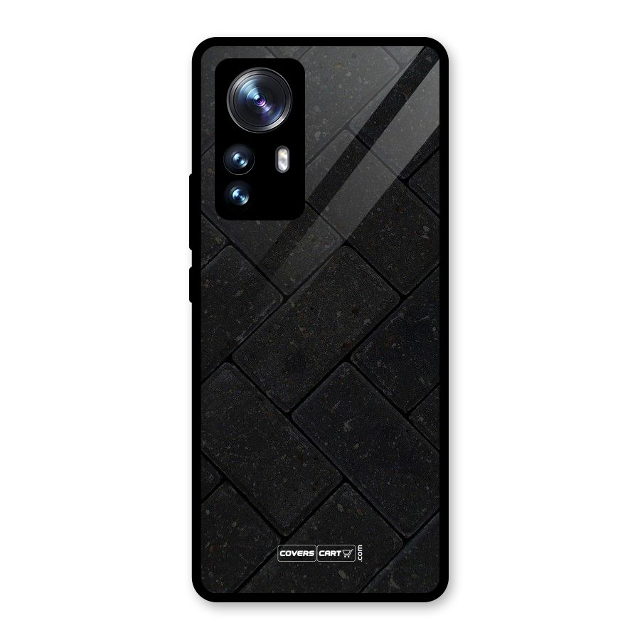 Bricks Pattern Glass Back Case for Xiaomi 12 Pro