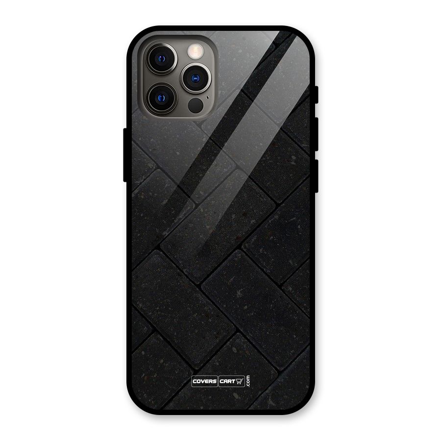 Bricks Pattern Glass Back Case for iPhone 12 Pro