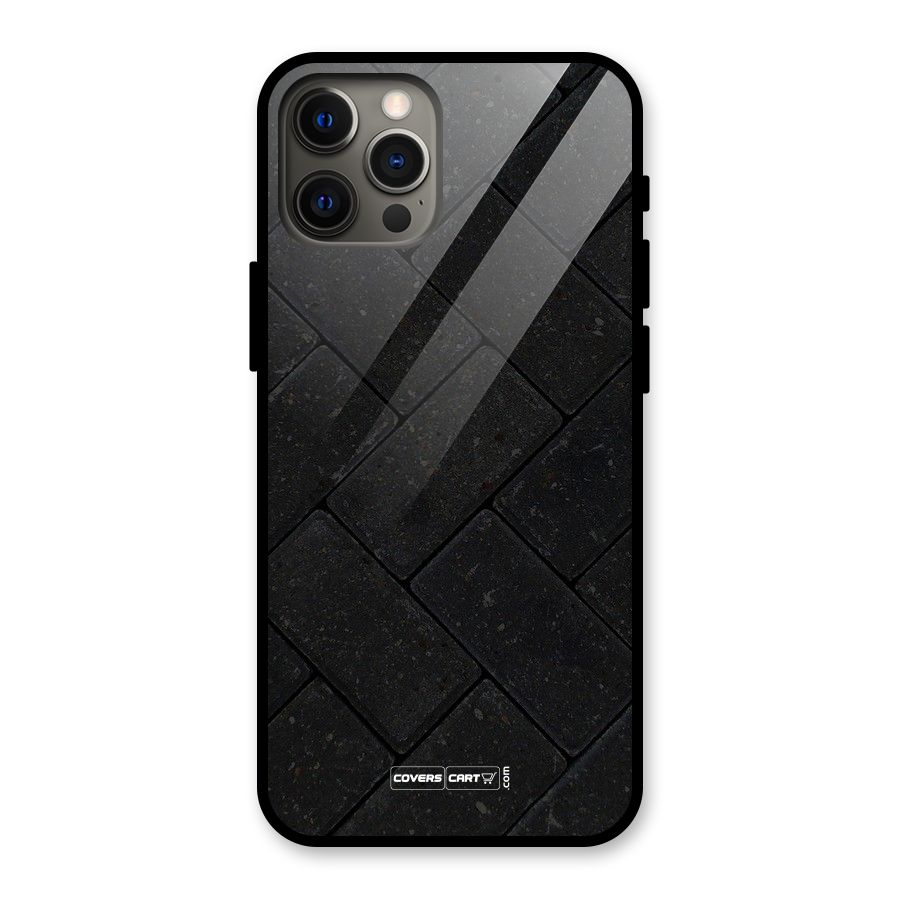 Bricks Pattern Glass Back Case for iPhone 12 Pro Max