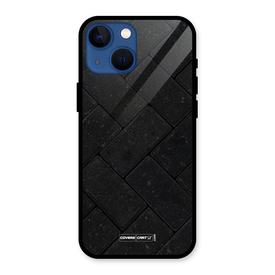 Bricks Pattern Glass Back Case for iPhone 13 Mini