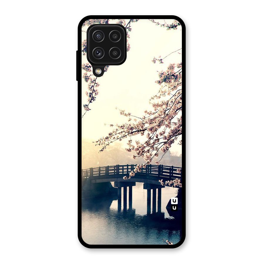 Bridge Blossom Glass Back Case for Galaxy A22 4G