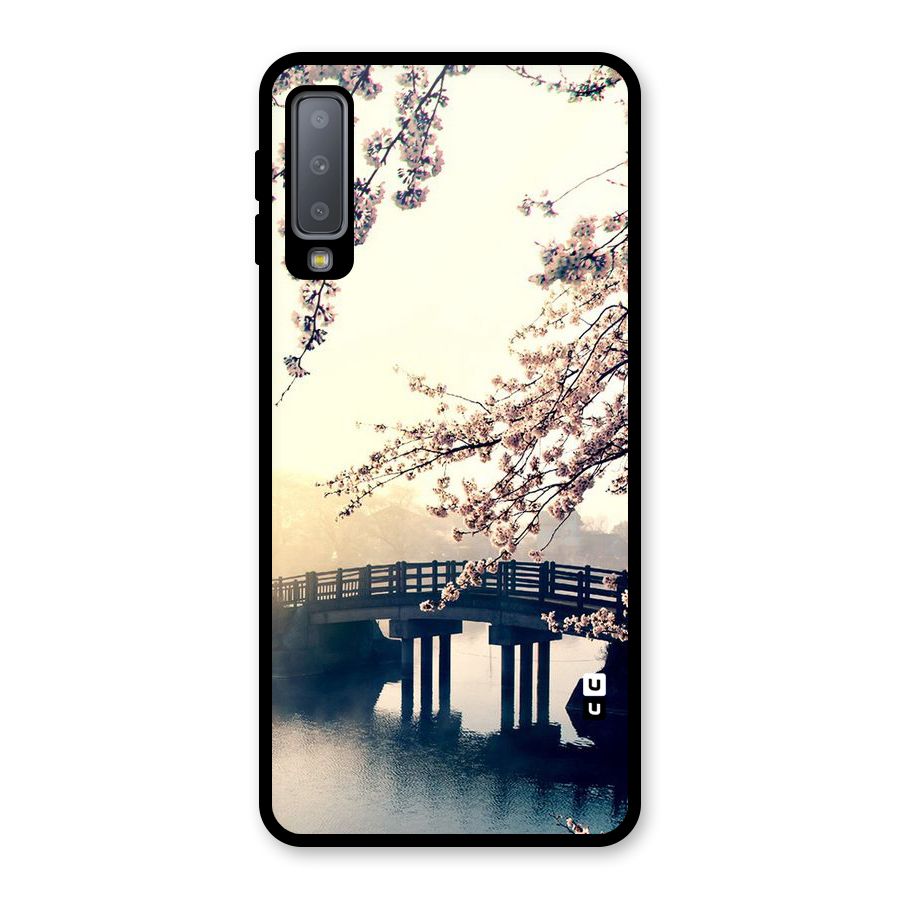 Bridge Blossom Glass Back Case for Galaxy A7 (2018)