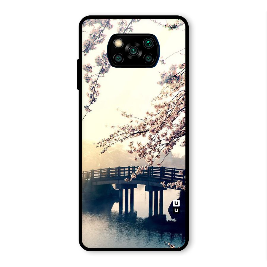 Bridge Blossom Glass Back Case for Poco X3 Pro