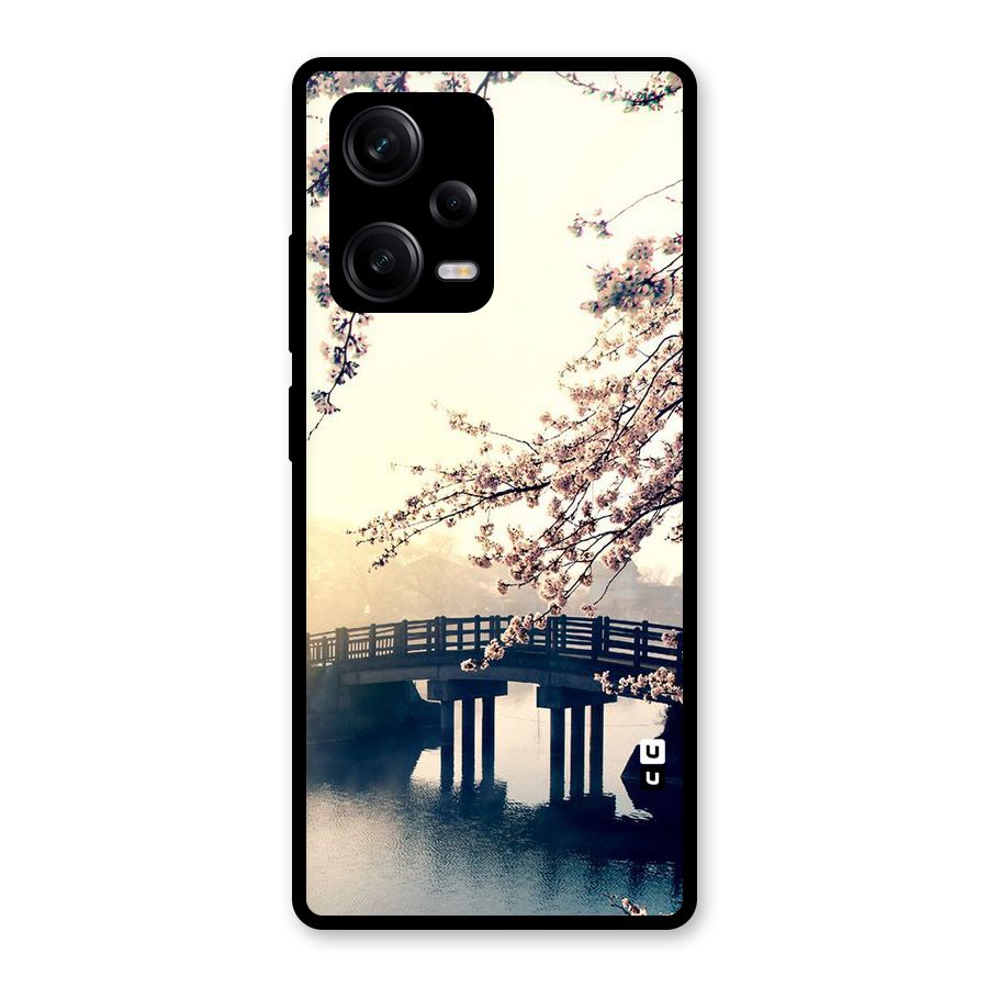 Bridge Blossom Glass Back Case for Redmi Note 12 Pro