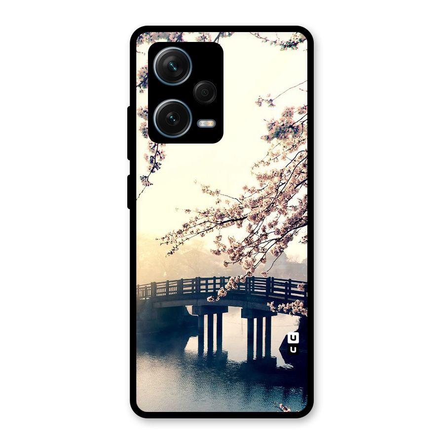 Bridge Blossom Glass Back Case for Redmi Note 12 Pro Plus 5G