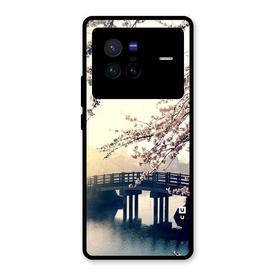 Bridge Blossom Glass Back Case for Vivo X80
