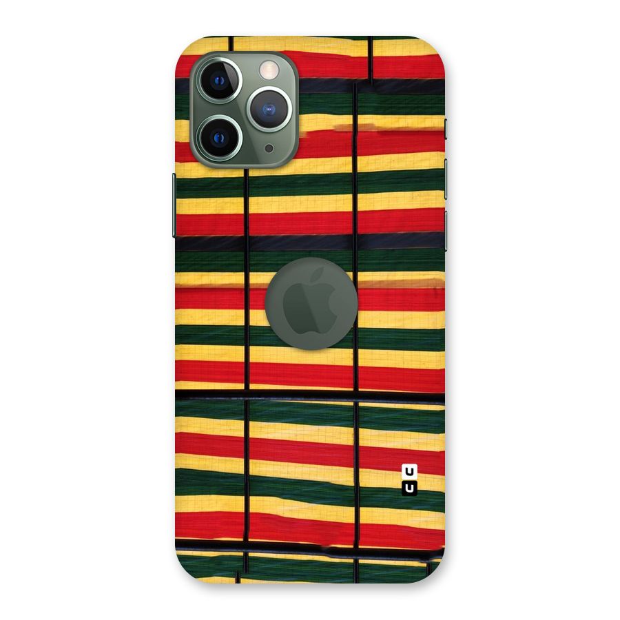 Bright Colors Lines Back Case for iPhone 11 Pro Logo  Cut
