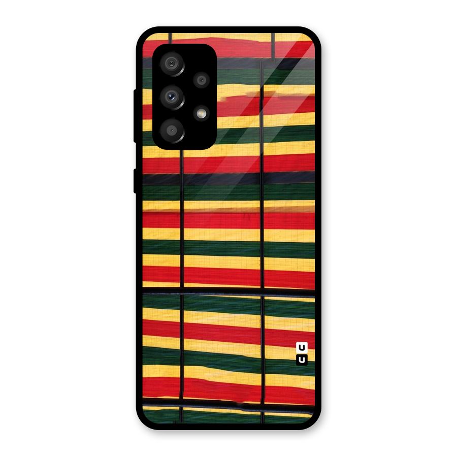 Bright Colors Lines Glass Back Case for Galaxy A32