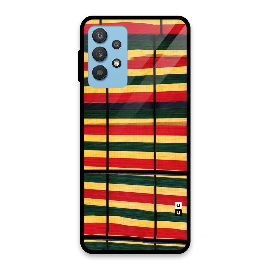 Bright Colors Lines Glass Back Case for Galaxy M32 5G