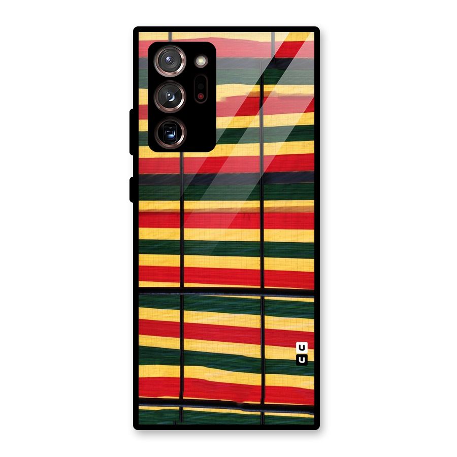 Bright Colors Lines Glass Back Case for Galaxy Note 20 Ultra