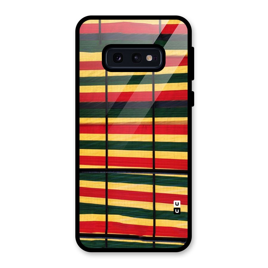 Bright Colors Lines Glass Back Case for Galaxy S10e