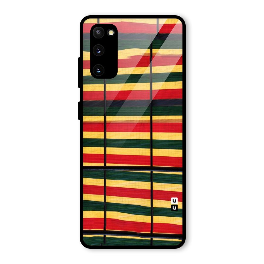 Bright Colors Lines Glass Back Case for Galaxy S20 FE 5G