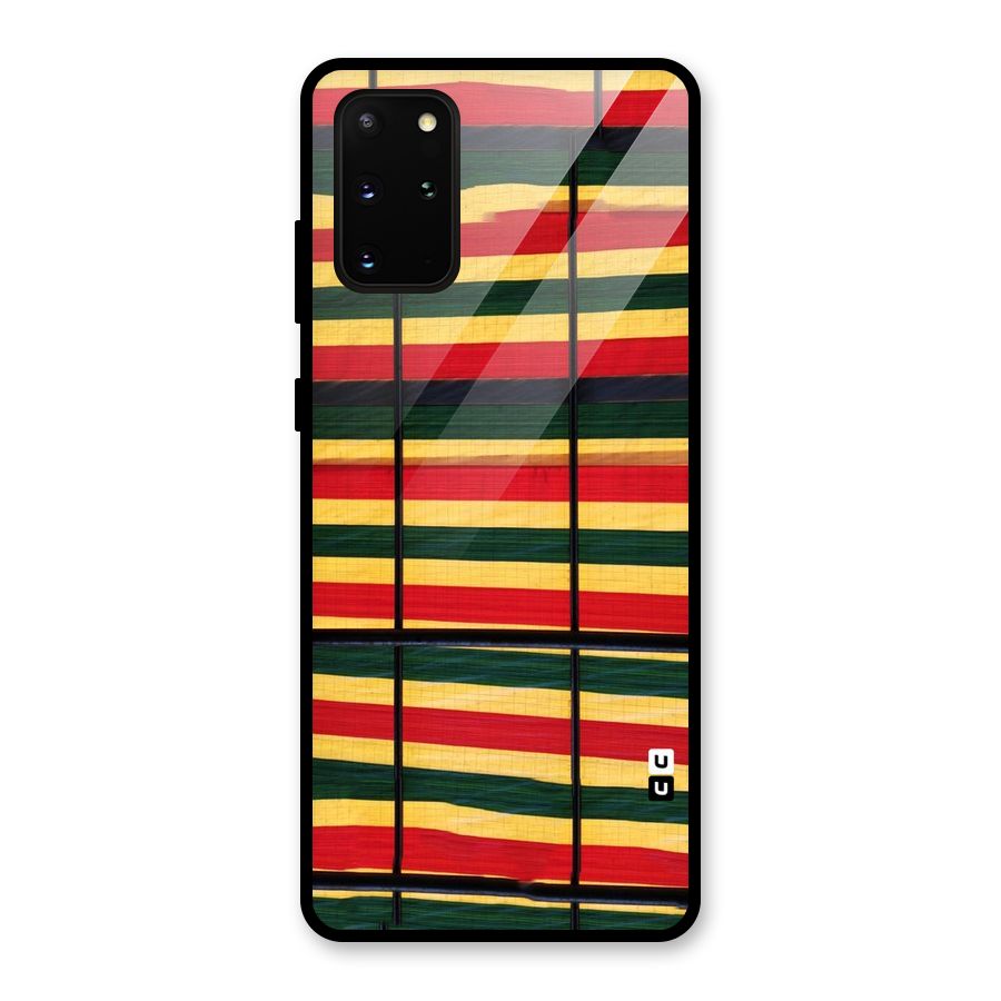Bright Colors Lines Glass Back Case for Galaxy S20 Plus