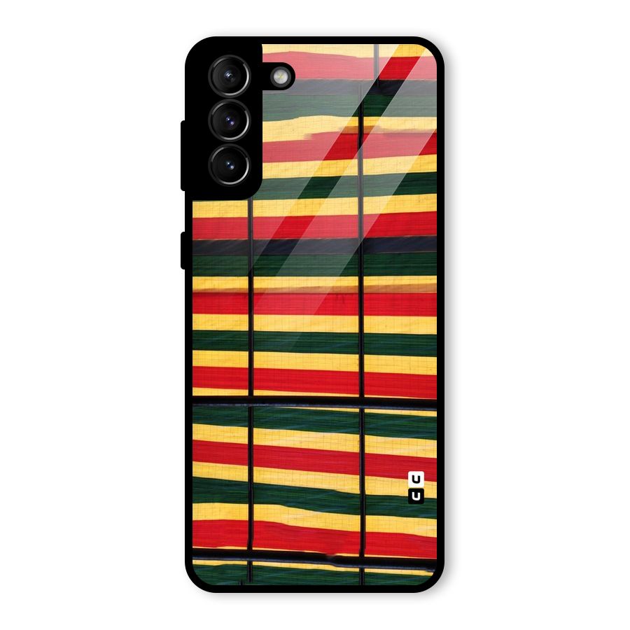 Bright Colors Lines Glass Back Case for Galaxy S21 Plus