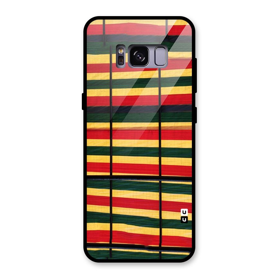 Bright Colors Lines Glass Back Case for Galaxy S8
