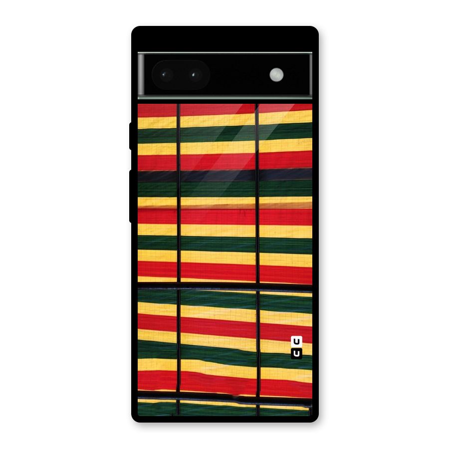 Bright Colors Lines Glass Back Case for Google Pixel 6a