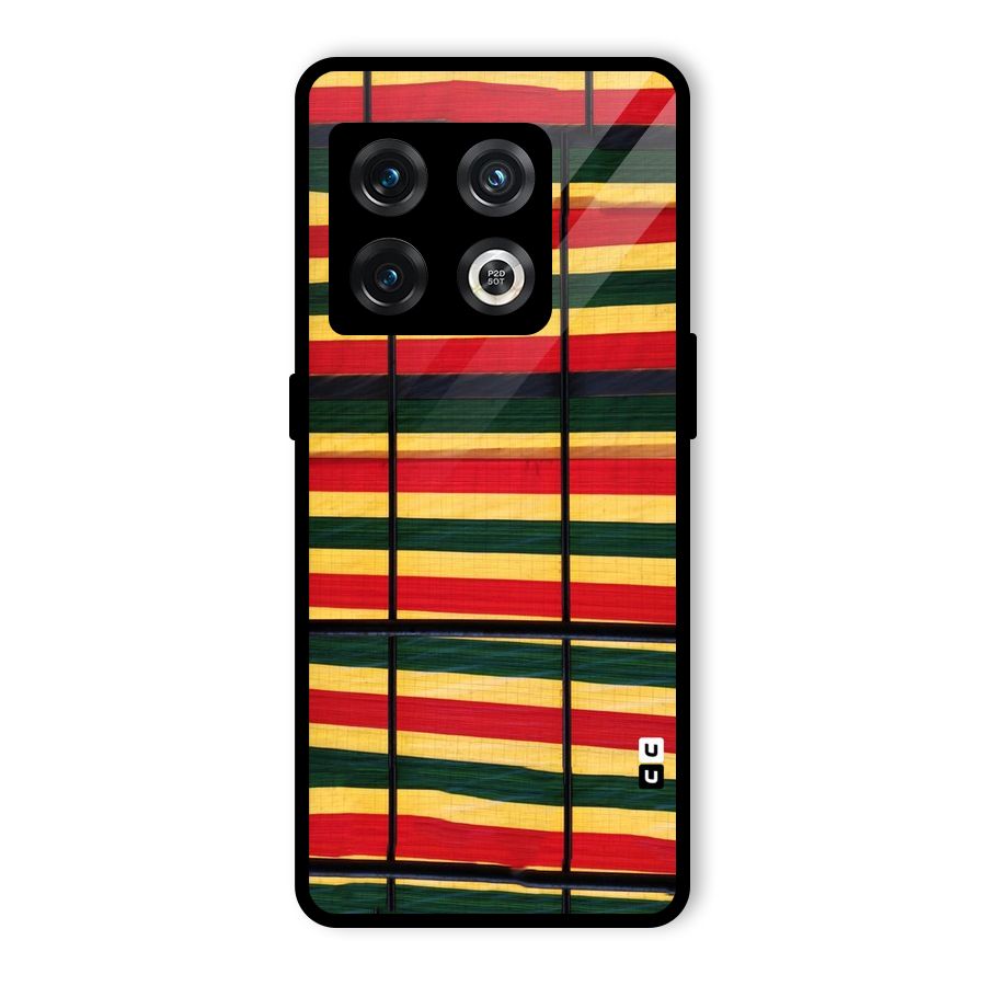 Bright Colors Lines Glass Back Case for OnePlus 10 Pro 5G