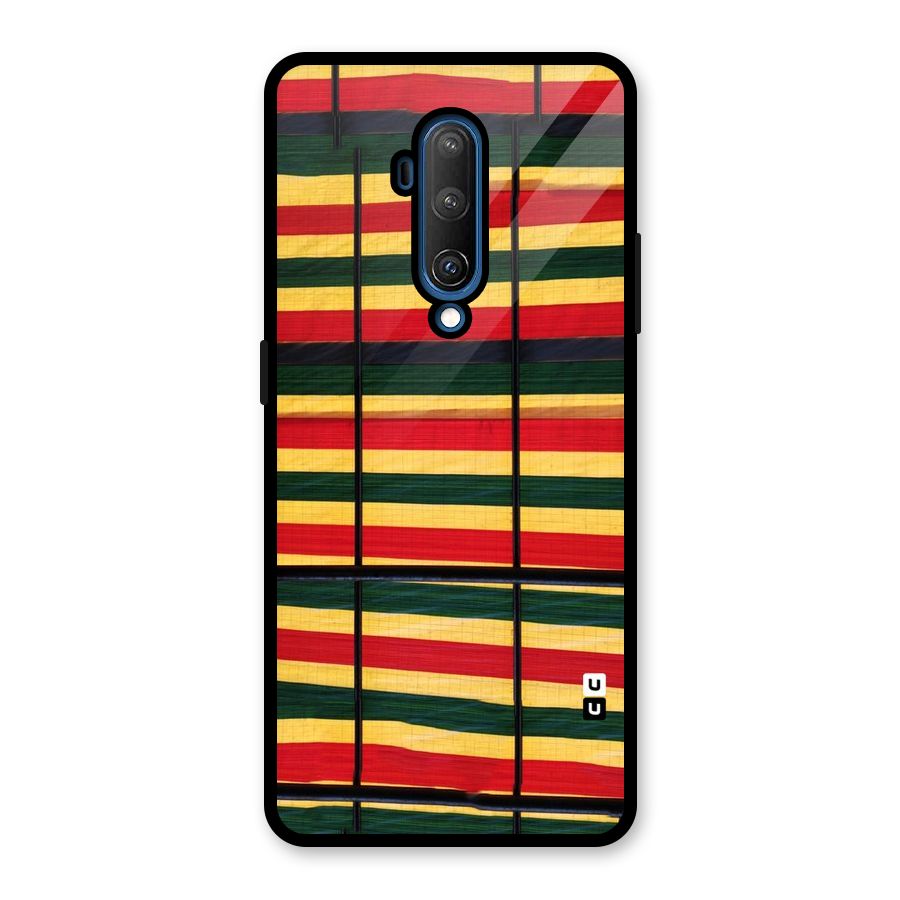 Bright Colors Lines Glass Back Case for OnePlus 7T Pro