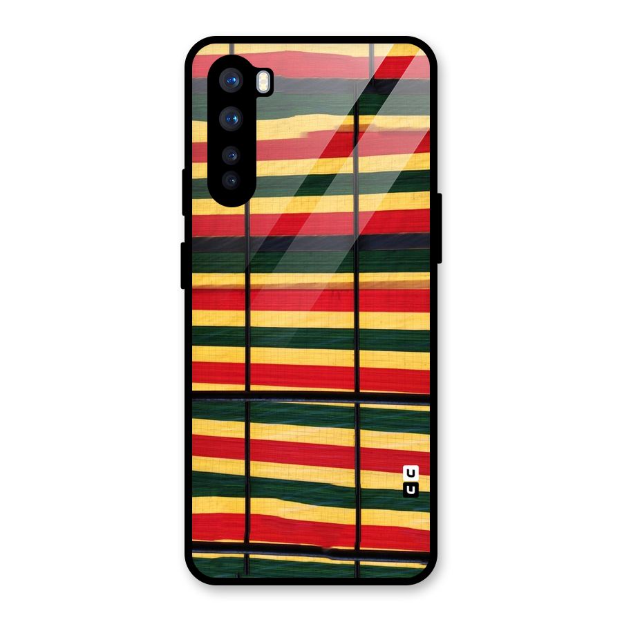 Bright Colors Lines Glass Back Case for OnePlus Nord