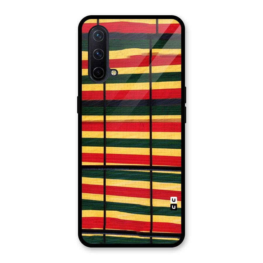 Bright Colors Lines Glass Back Case for OnePlus Nord CE 5G