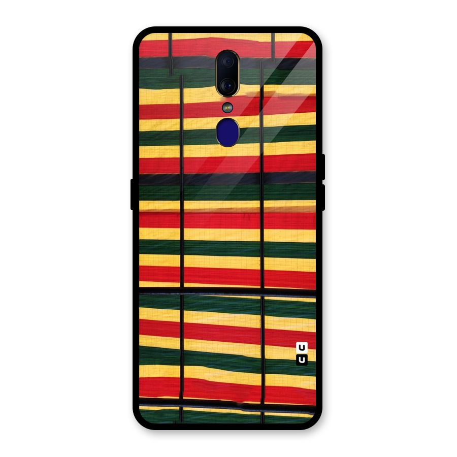 Bright Colors Lines Glass Back Case for Oppo F11