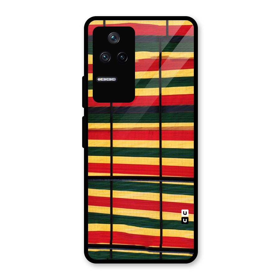 Bright Colors Lines Glass Back Case for Poco F4 5G