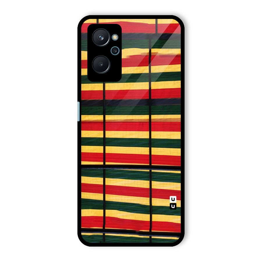 Bright Colors Lines Glass Back Case for Realme 9i