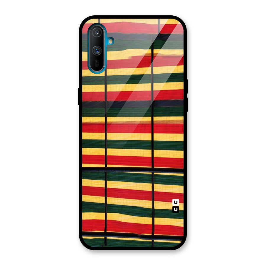 Bright Colors Lines Glass Back Case for Realme C3