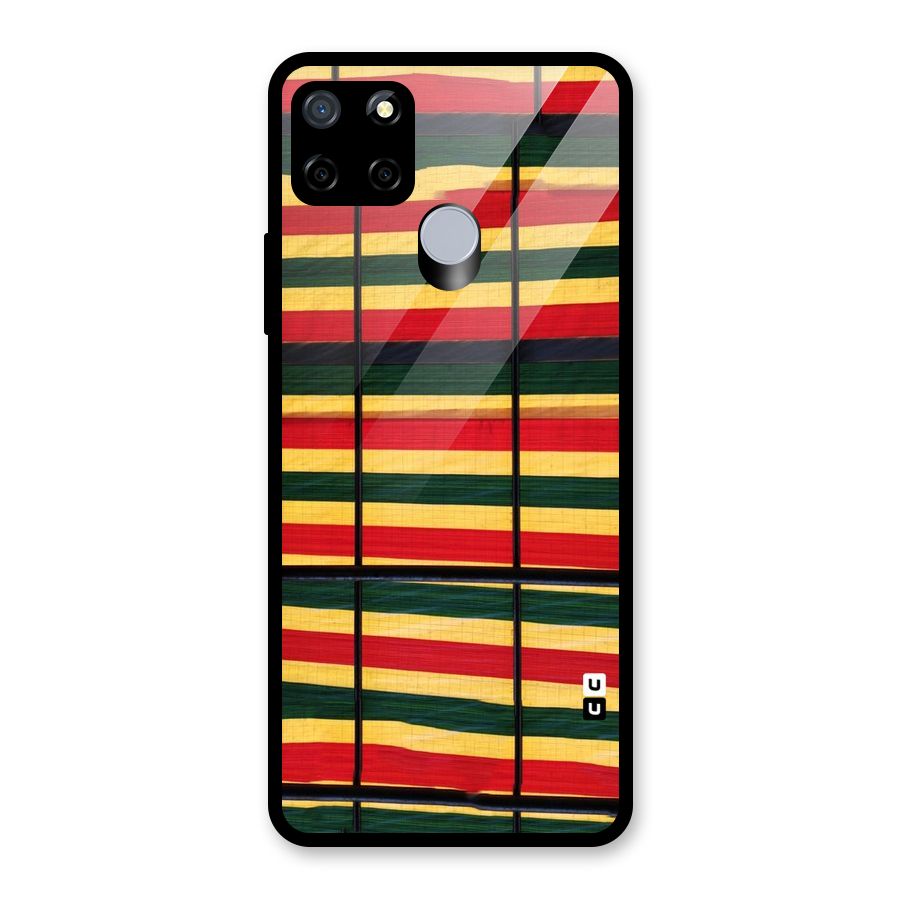 Bright Colors Lines Glass Back Case for Realme Narzo 20