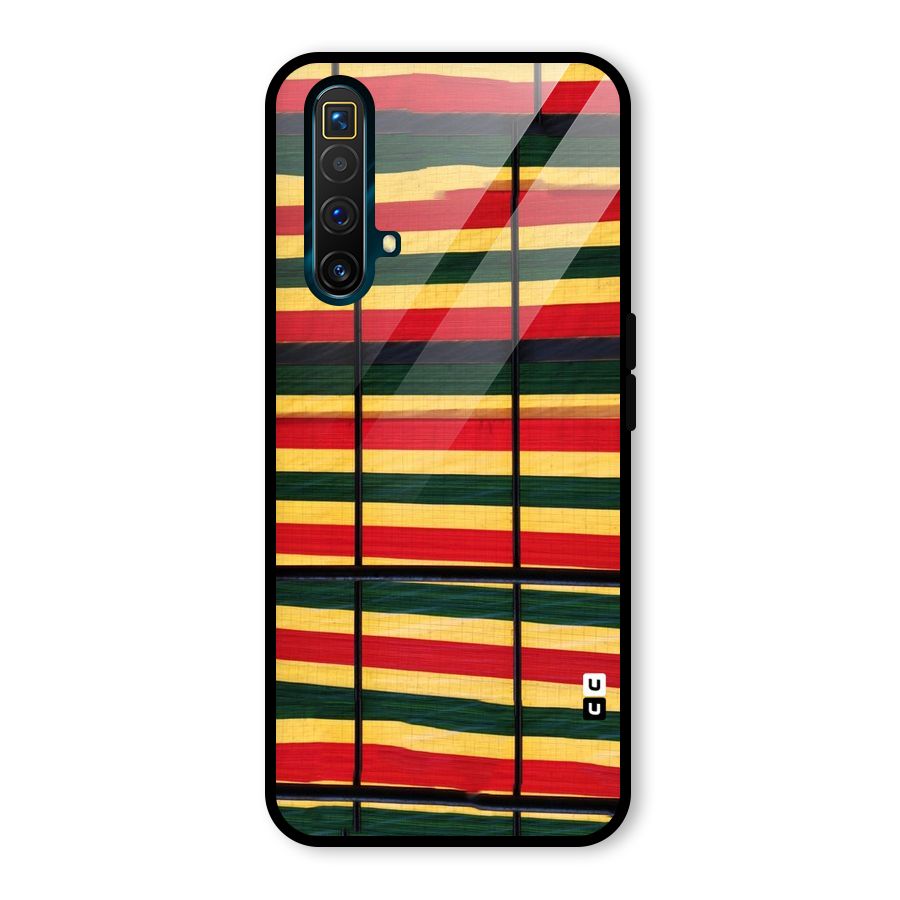 Bright Colors Lines Glass Back Case for Realme X3
