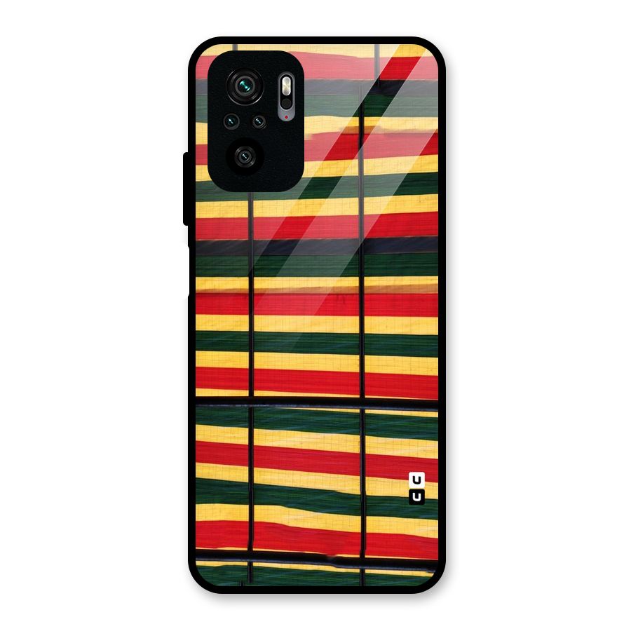 Bright Colors Lines Glass Back Case for Redmi Note 10S
