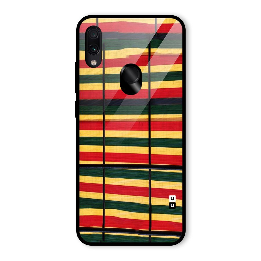 Bright Colors Lines Glass Back Case for Redmi Note 7S