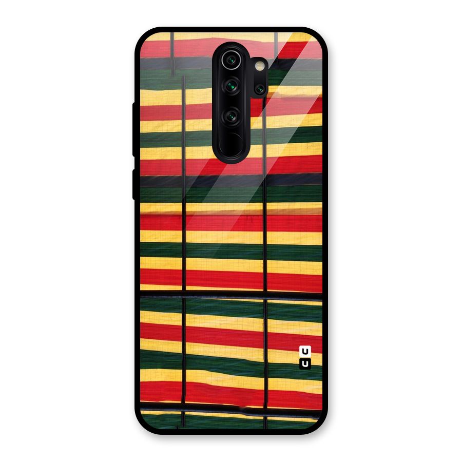 Bright Colors Lines Glass Back Case for Redmi Note 8 Pro