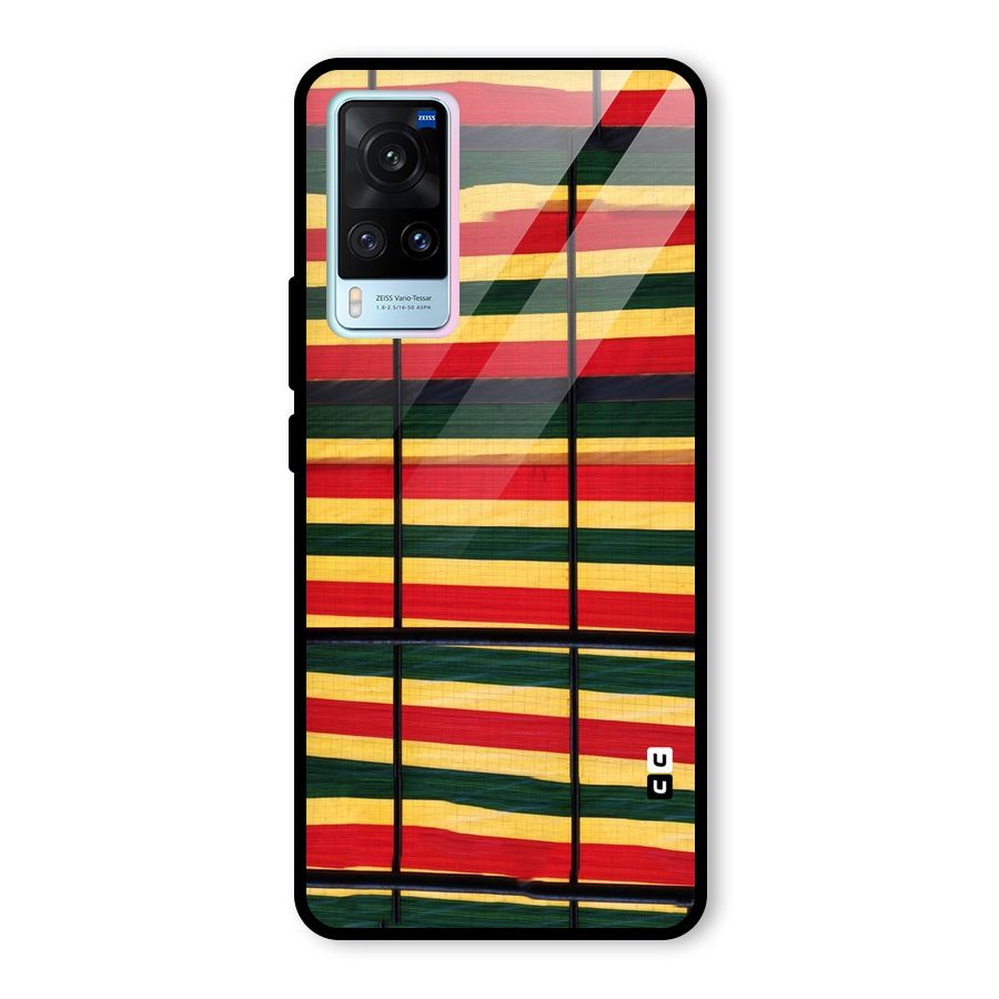 Bright Colors Lines Glass Back Case for Vivo X60