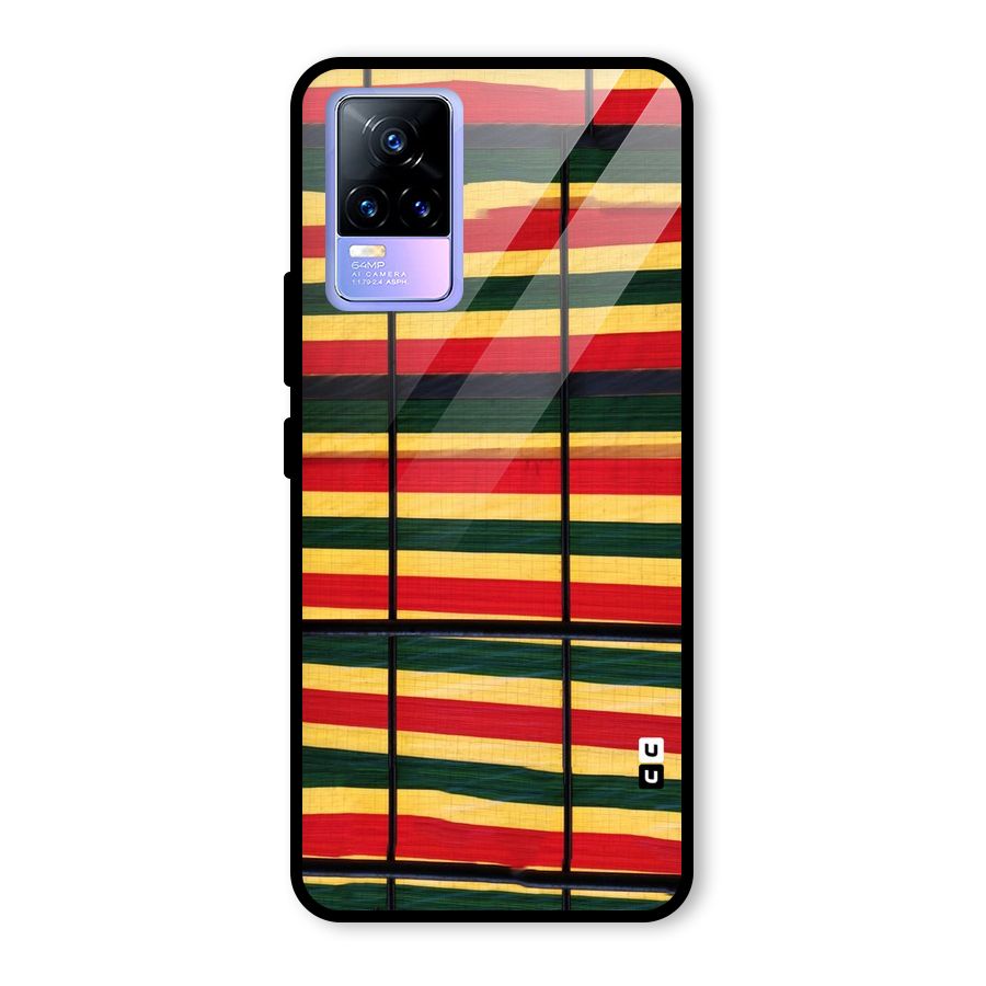 Bright Colors Lines Glass Back Case for Vivo Y73