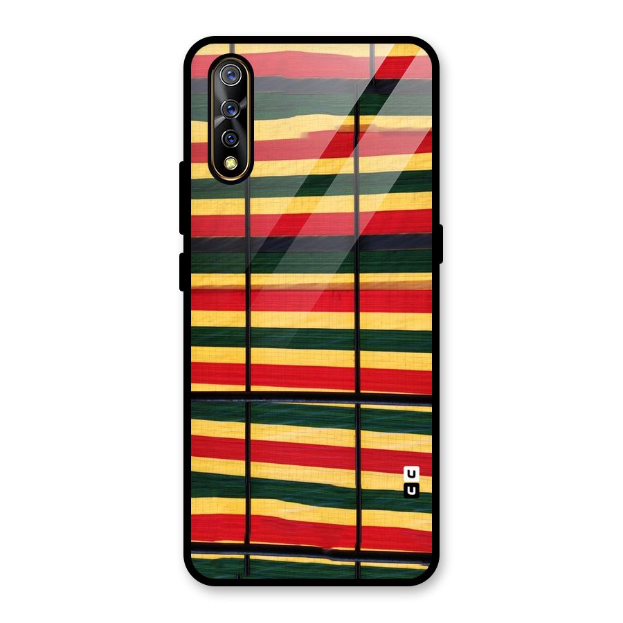 Bright Colors Lines Glass Back Case for Vivo Z1x