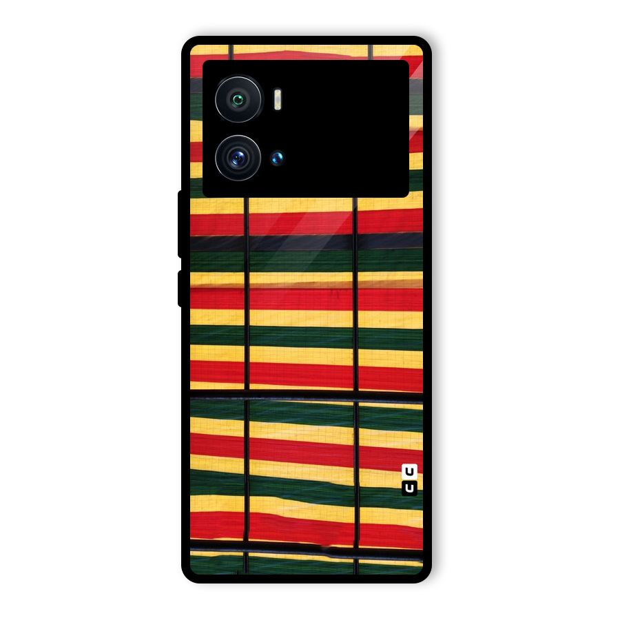 Bright Colors Lines Glass Back Case for Vivo iQOO 9 Pro