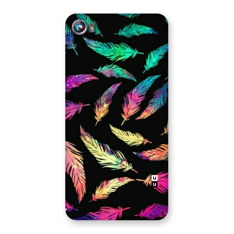 Bright Feathers Back Case for Micromax Canvas Fire 4 A107