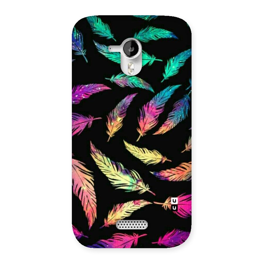 Bright Feathers Back Case for Micromax Canvas HD A116
