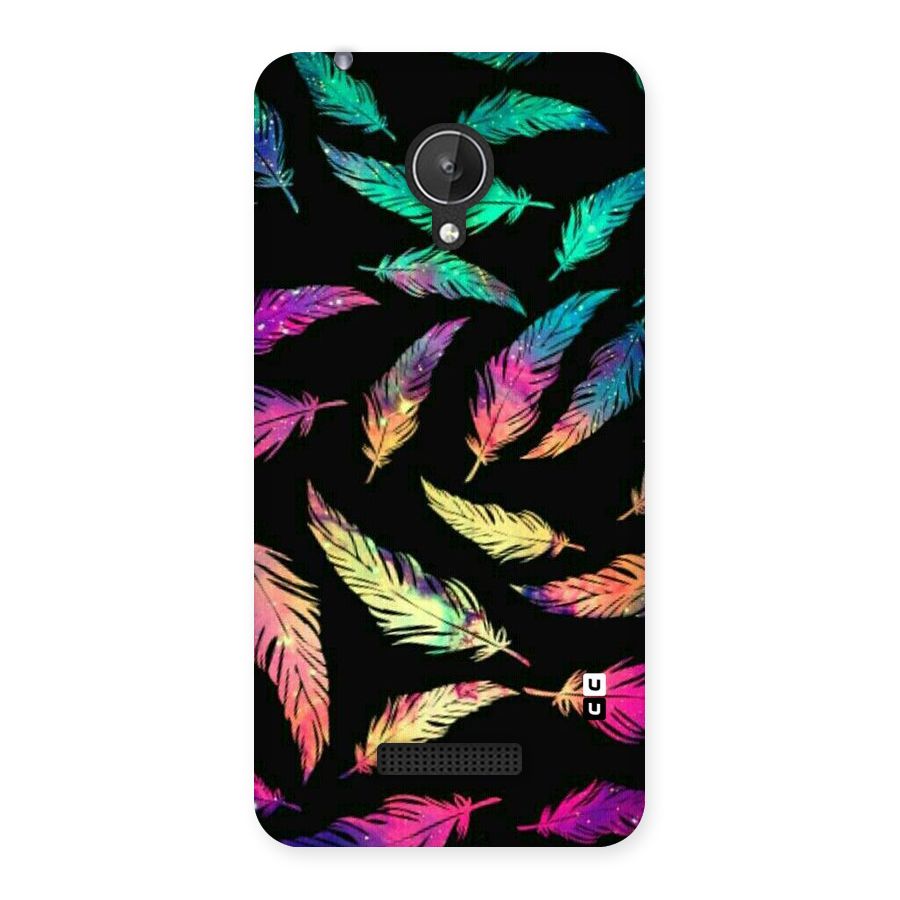 Bright Feathers Back Case for Micromax Canvas Spark Q380