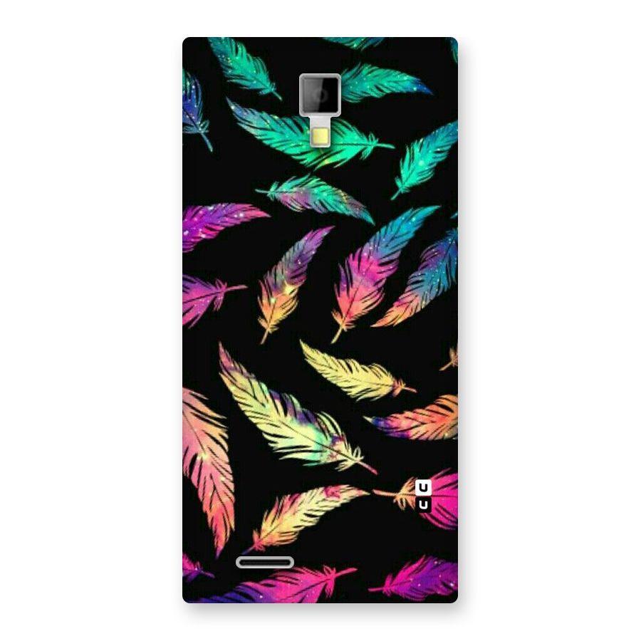 Bright Feathers Back Case for Micromax Canvas Xpress A99