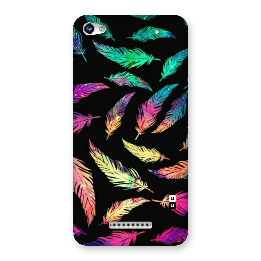 Bright Feathers Back Case for Micromax Hue 2