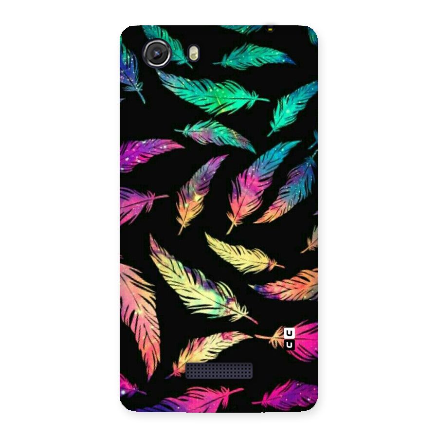 Bright Feathers Back Case for Micromax Unite 3